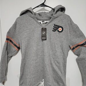 NHL Gray Hoodie with Orange and Black Accents